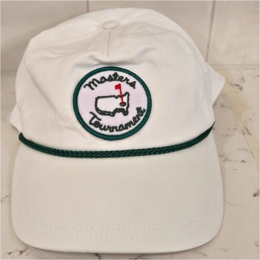 Masters Tournament American Needle Golf Hat White Green Rope Snapback Cap